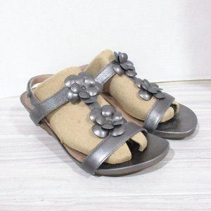 ABEO IVY B.I.O. SYSTEM TOE THONG PEWTER SANDALS. SIZE 10 NEUTRAL. (NOT NARROW!!)